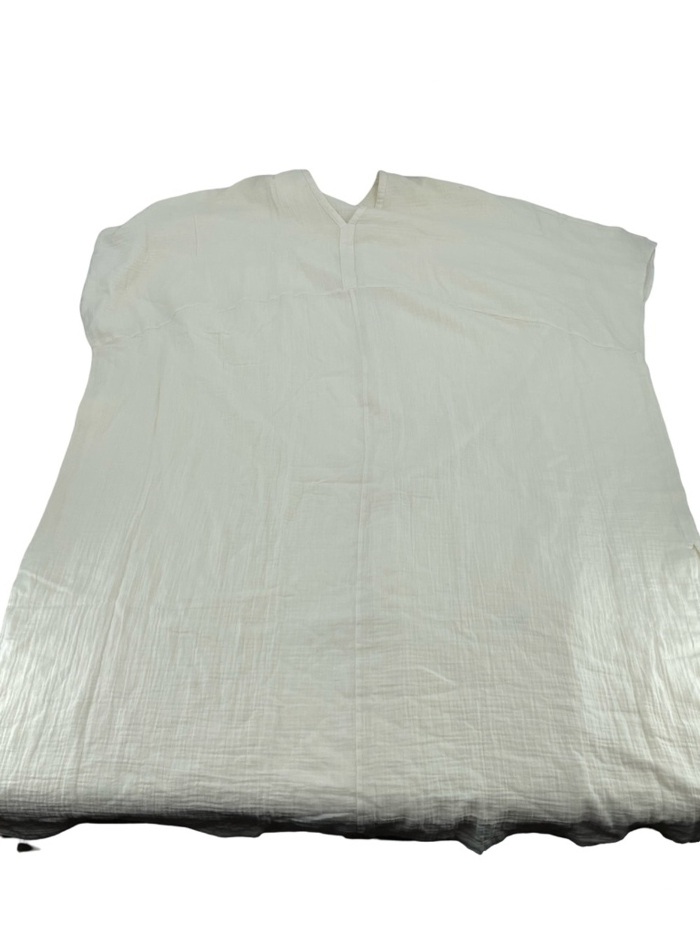 Ocean+Main White cotton dress, with slits at the bottom Size 1x white